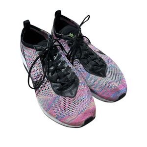 Nike | Flyknit Racer Rainbow Multi Color Shoes Size 8.5 Tennis Gym Athletic